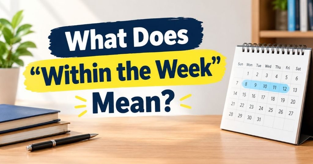 What Does “Within the Week” Mean_