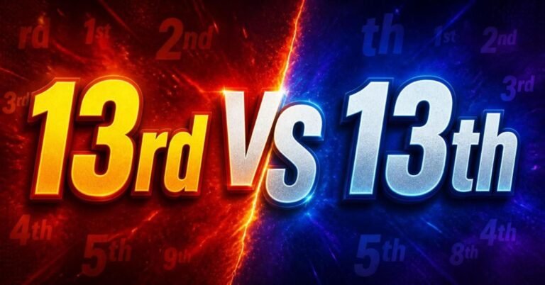 13rd vs 13th