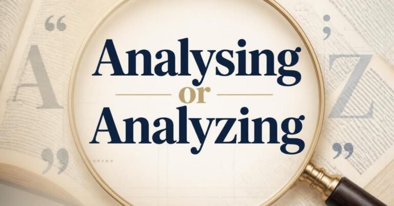 Analysing or Analyzing