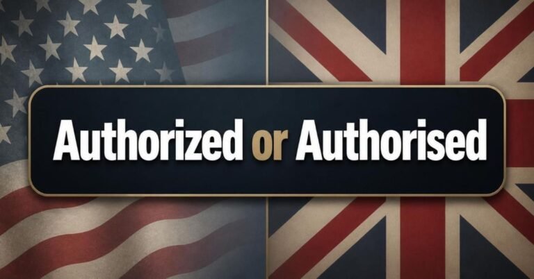 Authorized or Authorised