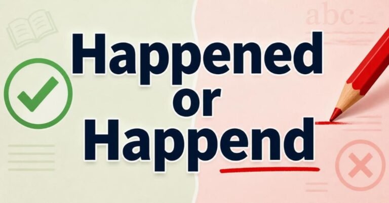 Happened or Happend