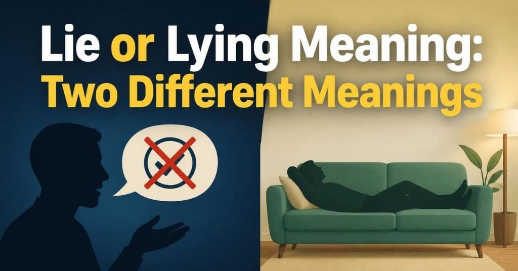 Lie or Lying Meaning_ Two Different Meanings