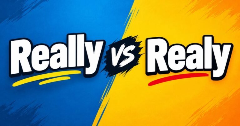 Really vs Realy