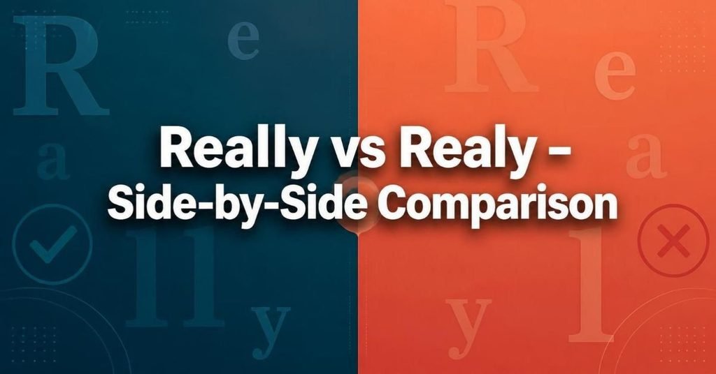   Really vs Realy – Side-by-Side Comparison