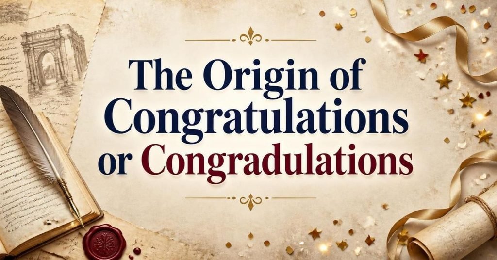 The Origin of Congratulations or Congradulations
