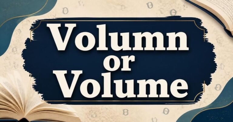 Volumn or Volume